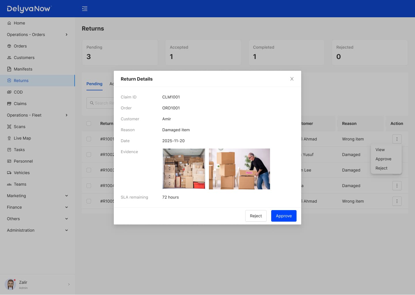 Delyva Admin Dashboard screenshot 2