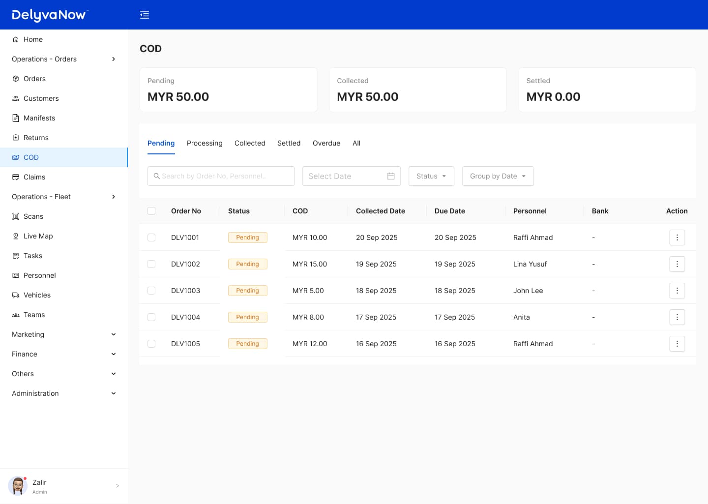 Delyva Admin Dashboard screenshot 4