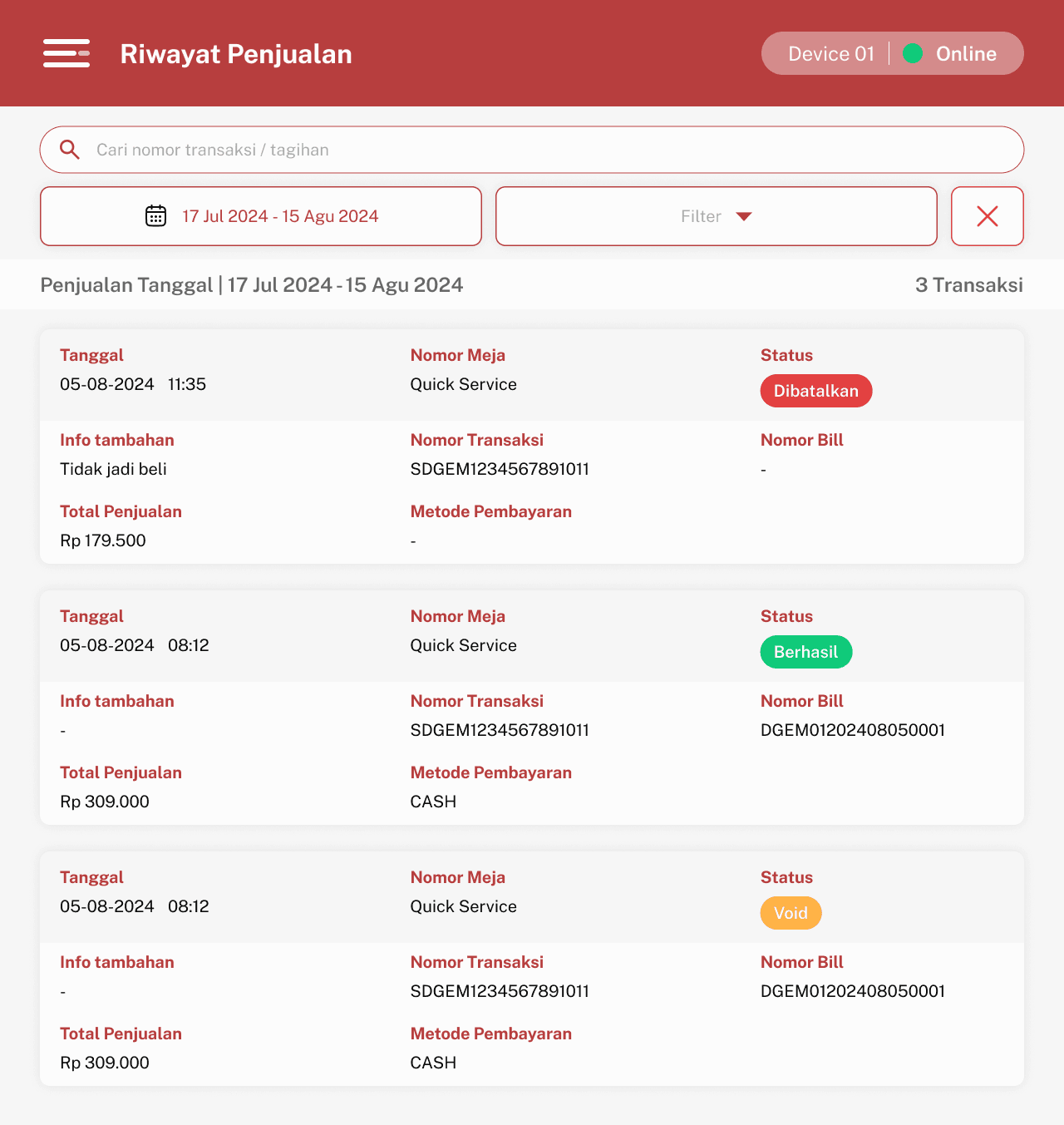 Point of Sale Kebuli Al-Khalid screenshot 3